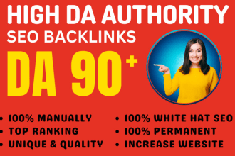build da 90 high authority dofollow SEO high da backlinks manual link building
