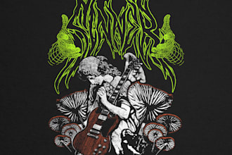 do stoner, doom, metal, psychedelic artwork illustration