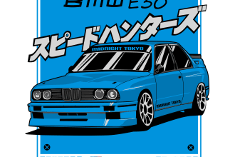 draw your car into a japanese comic style car vector