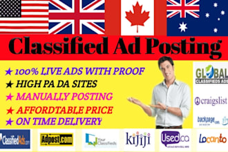 post classified ads on USA, UK, ca classified ads sites