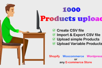 add product upload or import CSV XML to shopify woocommerce or ecommerce store