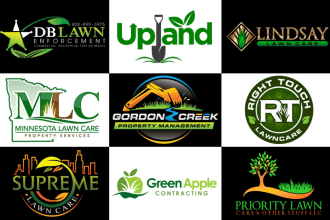 do best agriculture landscape and lawn care logo design