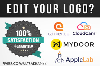 edit, modify, change, redesign, make transparent, vectorize your logo