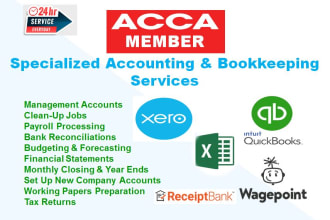 do bookkeeping in xero, quickbooks online and excel