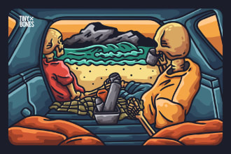 create vintage style design and illustration for tshirt