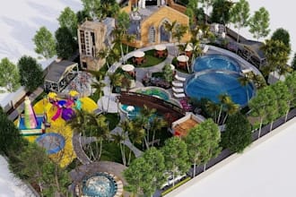 design festival areas, parks and resorts