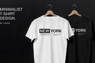 do minimalist typography t shirt design