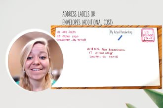 write handwritten envelopes or address labels