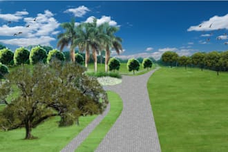 make a landscape design
