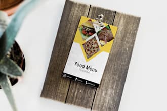 design food menu and restaurant menu