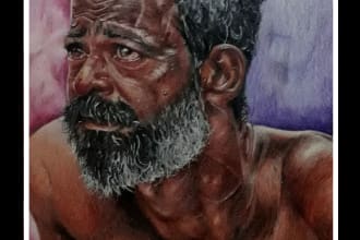 draw realistic hand drawing pencil portrait