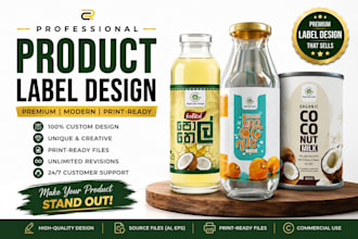 create custom product label design