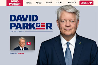 do political or nonprofit, charity election campaign website