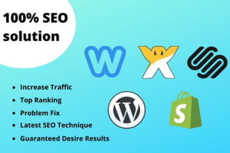 do SEO of wordpress, weebly and squarespace websites