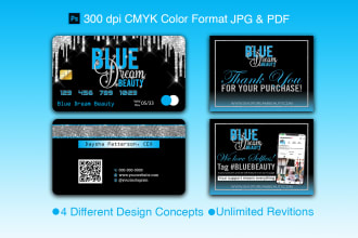 design luxury business card and thank you card