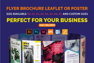 design a5 a4 a3 flyer brochure leaflet or poster