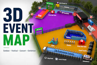 design 3d wayfinding map for events and exhibitions