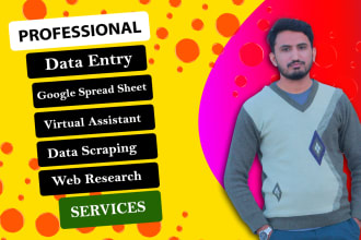 do data entry, online research, copy paste, and web scraping