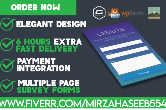 design or edit wordpress contact form 7, gravity forms or wp forms