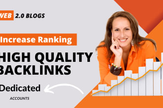 create 50 high authority web 2 0 backlinks for SEO boost