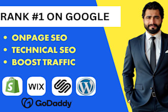 do technical onpage SEO for wordpress, wix, shopify, squarespace, godaddy