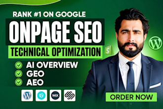 do technical onpage SEO GEO aeo for wordpress, wix, godaddy, squarespace