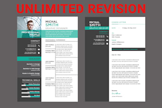 rewrite and design resume, CV and cover letter design for your job