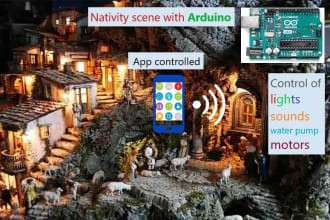 do christmas nativity scene controlled by arduino