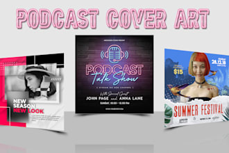 design creative podcast cover art