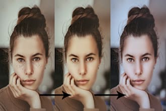 do photo retouching face,skin retouching and skin smoothing