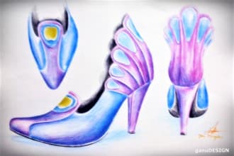 create for you a design of shoes sketches