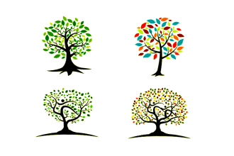 modern,unique new tree logo with friendly service lifetime
