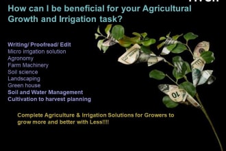 write content on  agriculture and environment