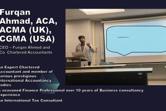 be the chartered accountant, tax and financial advisor for your business