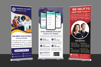 design awesome roll up banner and banner ads