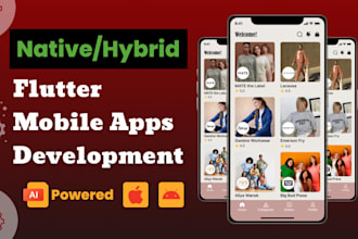 do ios and android mobile app development, flutter, react