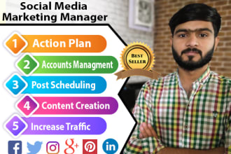be your professional social media manager for facebook,instagram,twitter