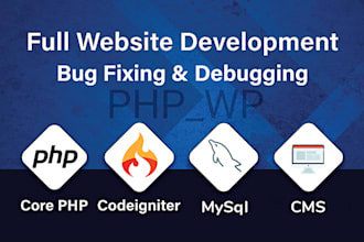 build your static website using HTML, CSS, PHP