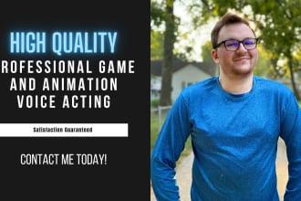 voice act your video game or animation