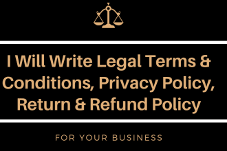 write privacy policy, terms and conditions for your website