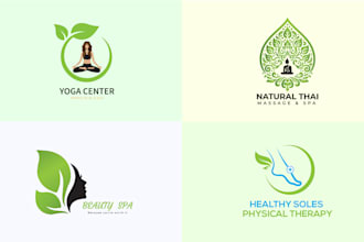design natural spa yoga wellness health beauty fashion and massage logo