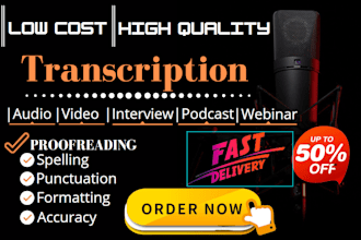 transcribe english audio and video