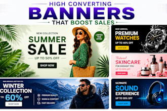design shopify store, website and hero banners that boost sales