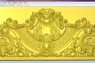 do 3d design for cnc machine rlf and stl file,