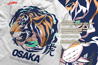 design streetwear clothing graphic tee japanese style