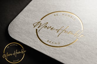 design minimalist unique luxury gold logo in 24 hours