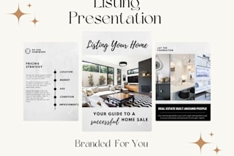 create editable listing presentation for real estate