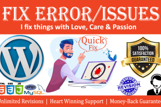 do wordpress bug fixes, update, debug  right now