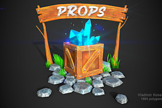 do 3d props with textures for your game