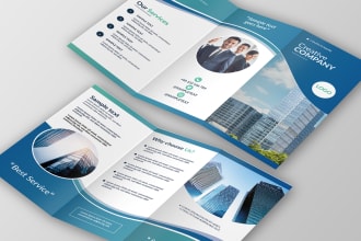 design amazing booklet or bifold, trifold or pdf brochure